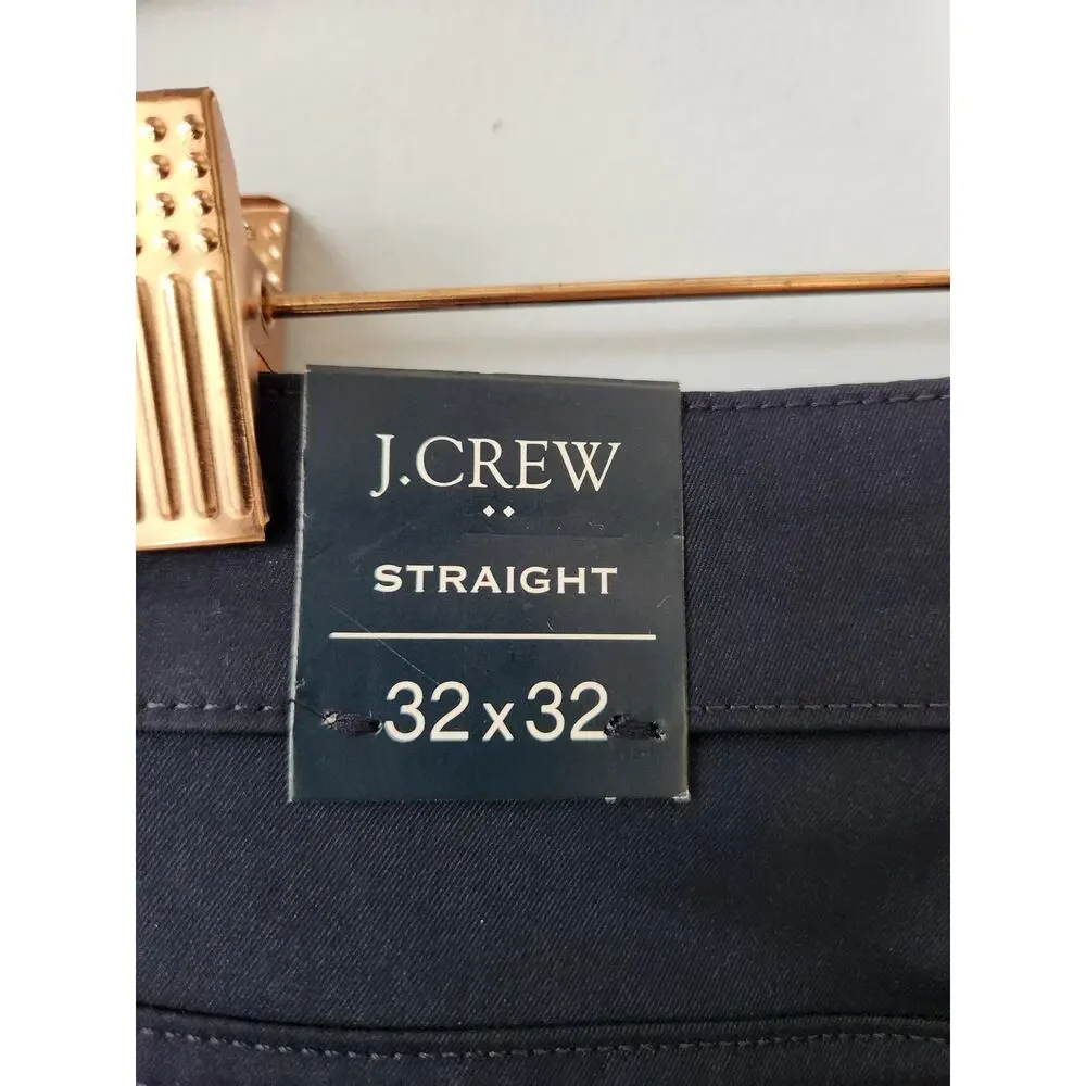 NWT J. Crew Men's Straight-Fit Five-Pocket Tech Pant Blue 32/32